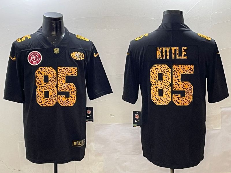 Men San Francisco 49ers #85 Kittle Black Panther pattern Nike 2025 Limited NFL Jersey style 4